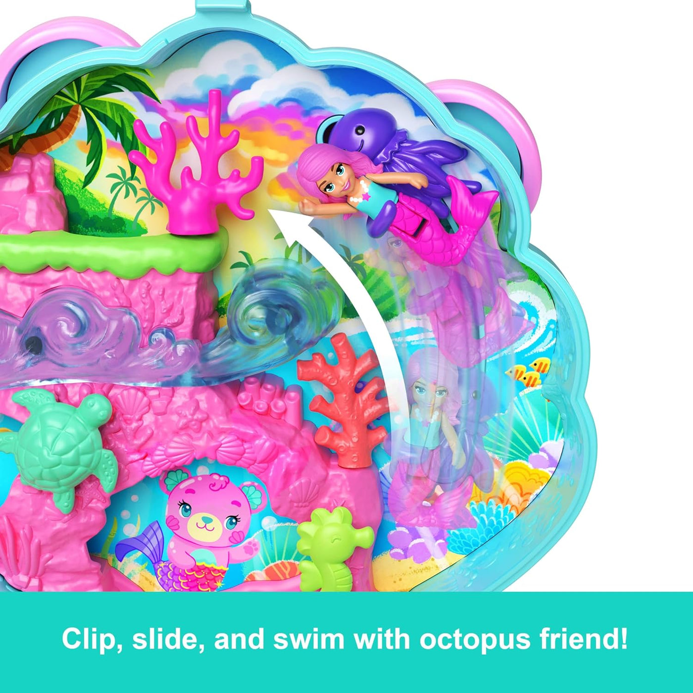 Polly Pocket Polly Mini Ο Κόσμος Της Polly Σετάκια Glitter Island Compact (JCB16) - Fun Planet