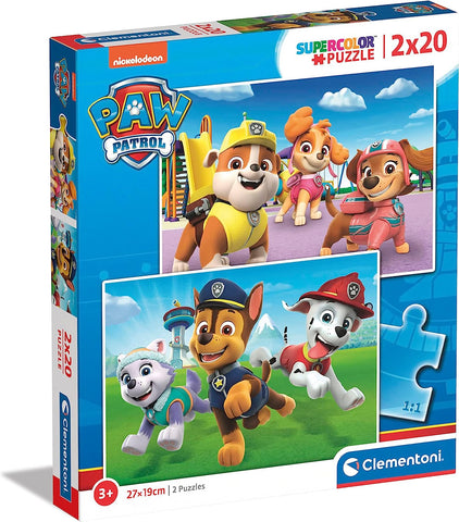 Clementoni Παζλ 2x20 Supercolor Paw Patrol (1200-24800) - Fun Planet