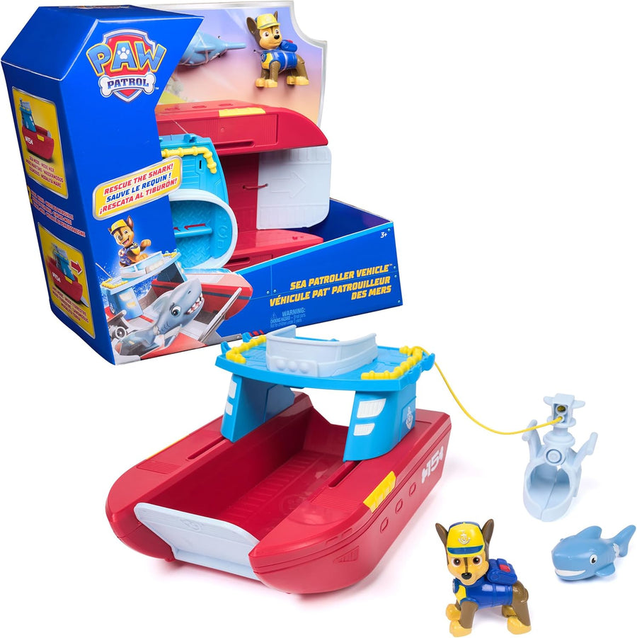 Paw Patrol Sea Patroller Vehicle Playset Chase & Shark (6074778) - Fun Planet