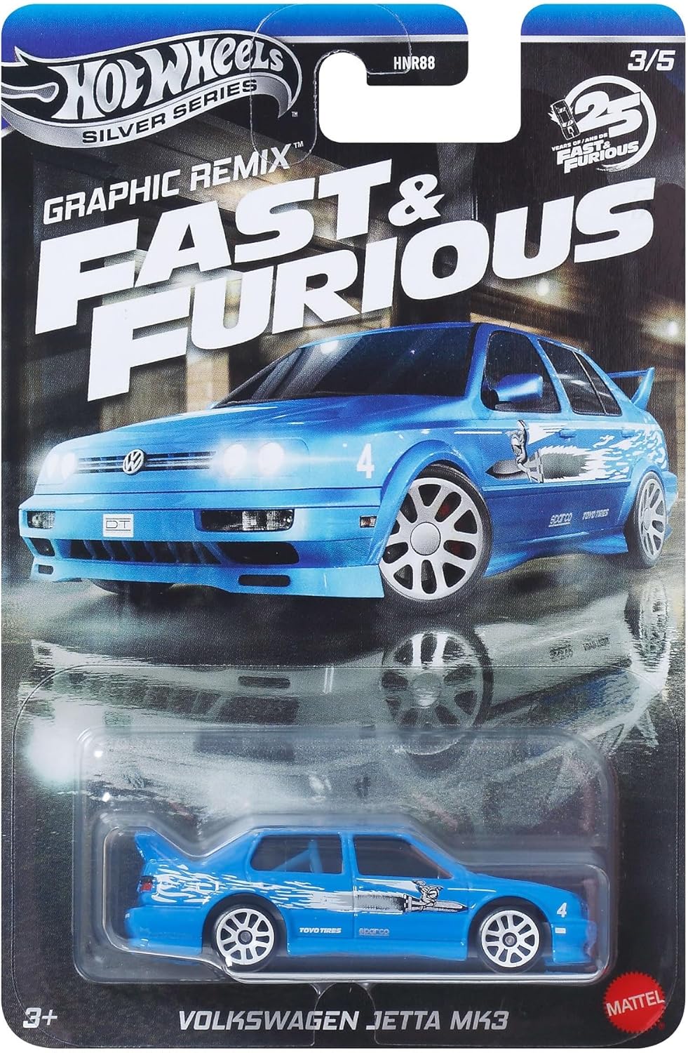 Hot Wheels Silver Series Aυτοκινητάκι Fast & Furious Graphic Remix Volkswagen Jetta MK3 (JBY46)