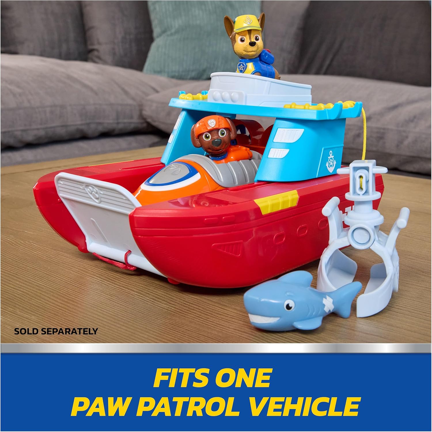 Paw Patrol Sea Patroller Vehicle Playset Chase & Shark (6074778) - Fun Planet