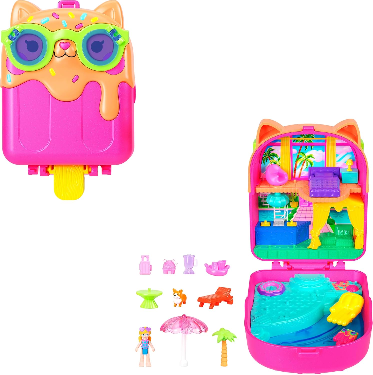 Polly Pocket Polly Mini Ο Κόσμος Της Polly Σετάκια Kitty Popsicle Resort Compact (JCB17) - Fun Planet