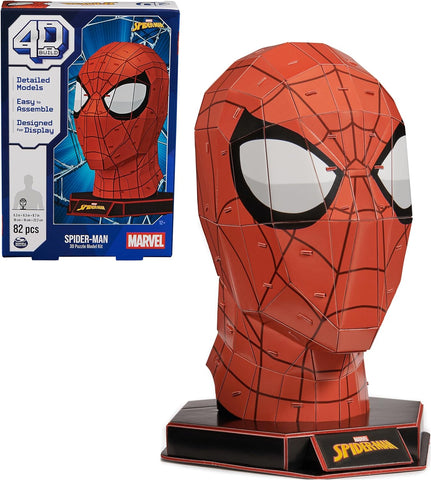 Marvel: 4D Build - Spider-Man 3D Cardstock Puzzle Model Kit (6069842) - Fun Planet