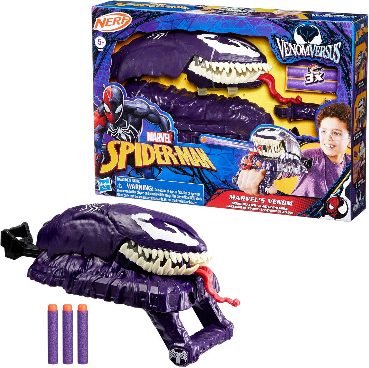 Nerf Marvel Spider-Man Venomversus Marvel's Venom Strike Blaster (G0730) - Fun Planet