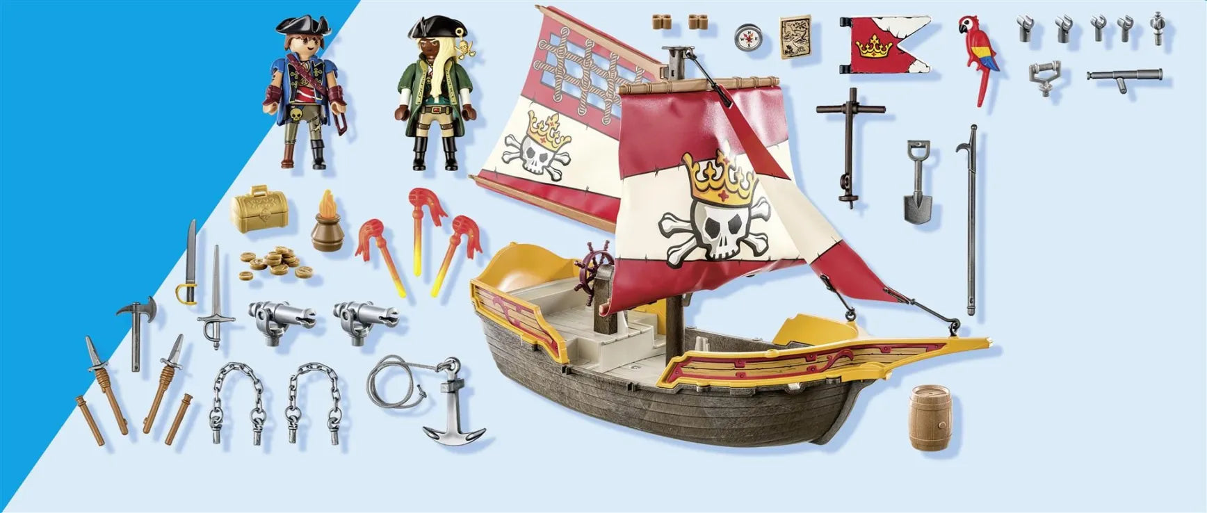 Playmobil Pirates Πειρατική Γαλέρα Ο Βασιλιάς Των Πειρατών (71418) - Fun Planet