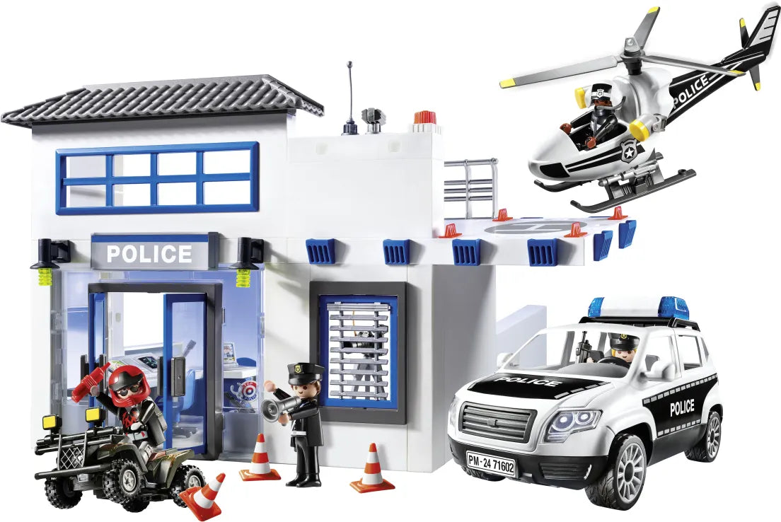 Playmobil Action Heroes Αστυνομικό Τμήμα Με Περιπολικό Και Ελικόπτερο (71602) - Fun Planet