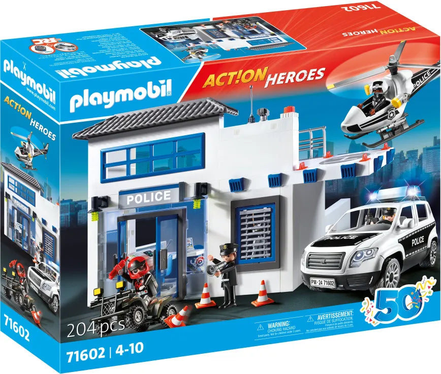 Playmobil Action Heroes Αστυνομικό Τμήμα Με Περιπολικό Και Ελικόπτερο (71602) - Fun Planet