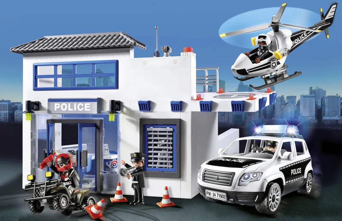Playmobil Action Heroes Αστυνομικό Τμήμα Με Περιπολικό Και Ελικόπτερο (71602) - Fun Planet