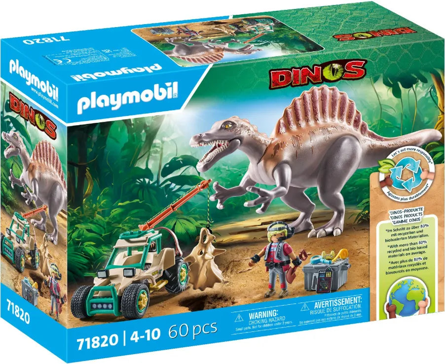 Playmobil Dinos Επίθεση Σπινόσαυρου Στο Εξερευνητικό Όχημα (71820) - Fun Planet