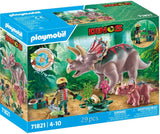 Playmobil Dinos Τρικεράτοπες Και Εξερευνητής (71821)