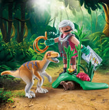 Playmobil Dinos Εξερευνητής και Βελοσιράπτορ (71823)