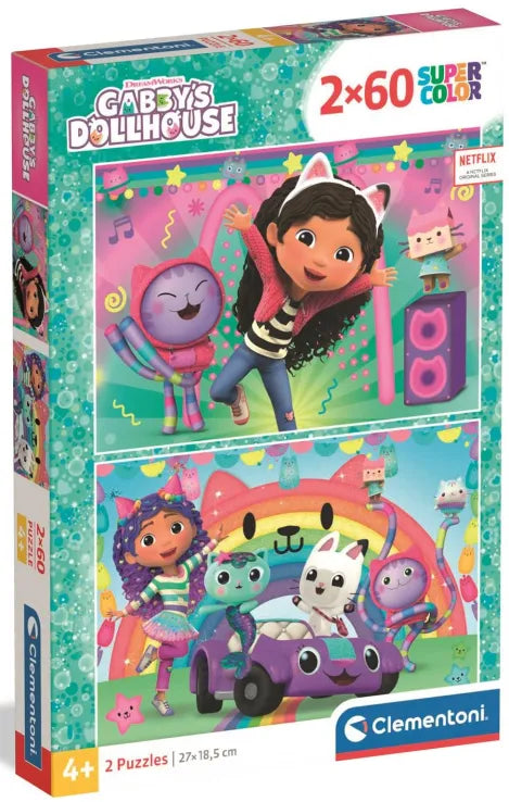 Clementoni Παζλ 2X60 Special Color Gabby's Dollhouse (1200-24819) - Fun Planet