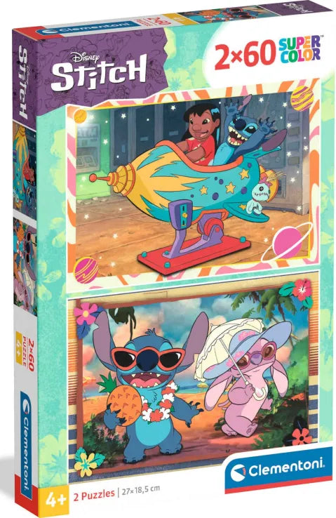 Clementoni Παζλ 2X60 Special Color Disney Stitch (1200-24822) - Fun Planet
