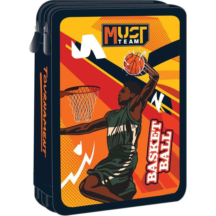 Σχολική Κασετίνα Διπλή Γεμάτη Basketball Tournament Must Team (586336) - Fun Planet