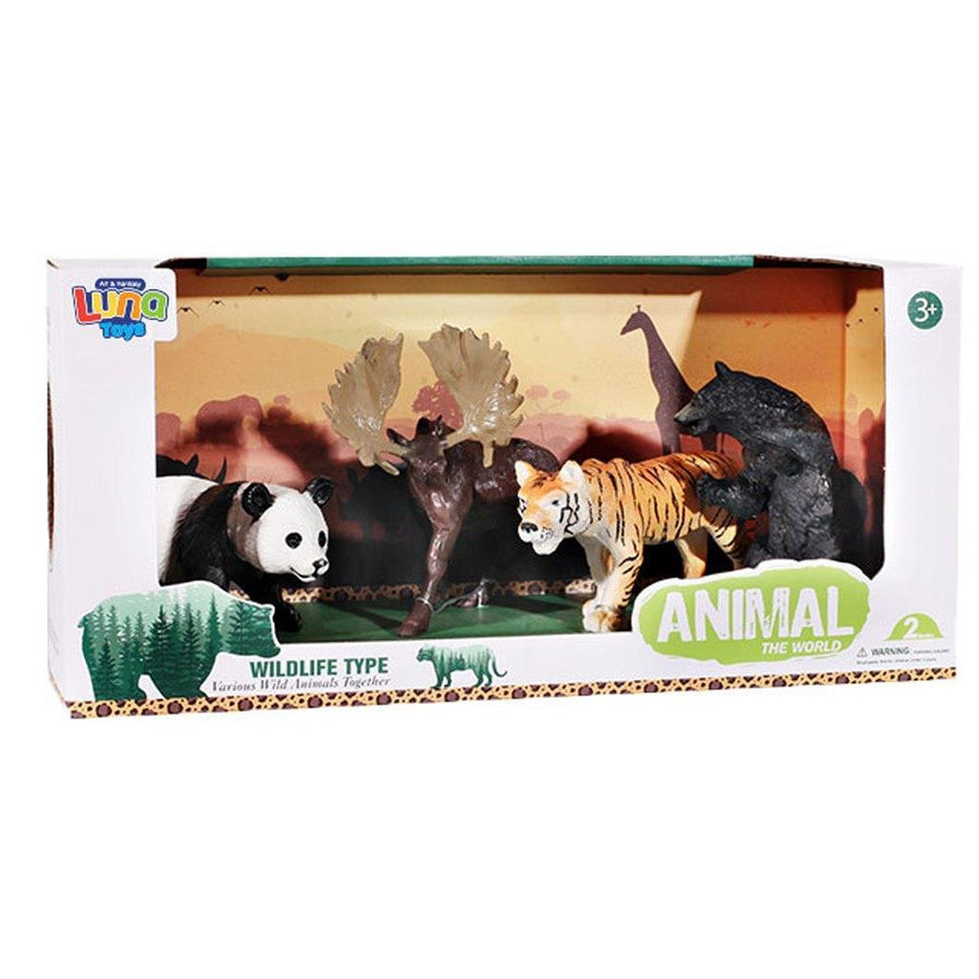 Ζώα Ζούγκλας Πλαστικά 12,5εκ Σετ 4 τεμάχια Luna Toys (623138)