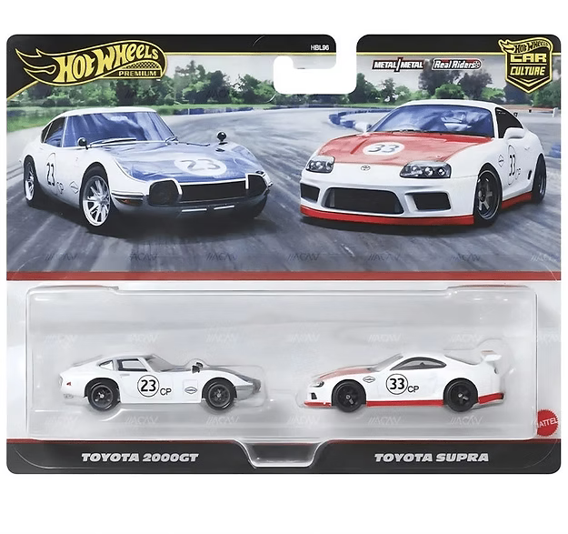 Hot Wheels Premium Car Culture Σετ 2 Αυτοκινητάκια Toyota 2000GT & Toyota Supra (JBL03) - Fun Planet