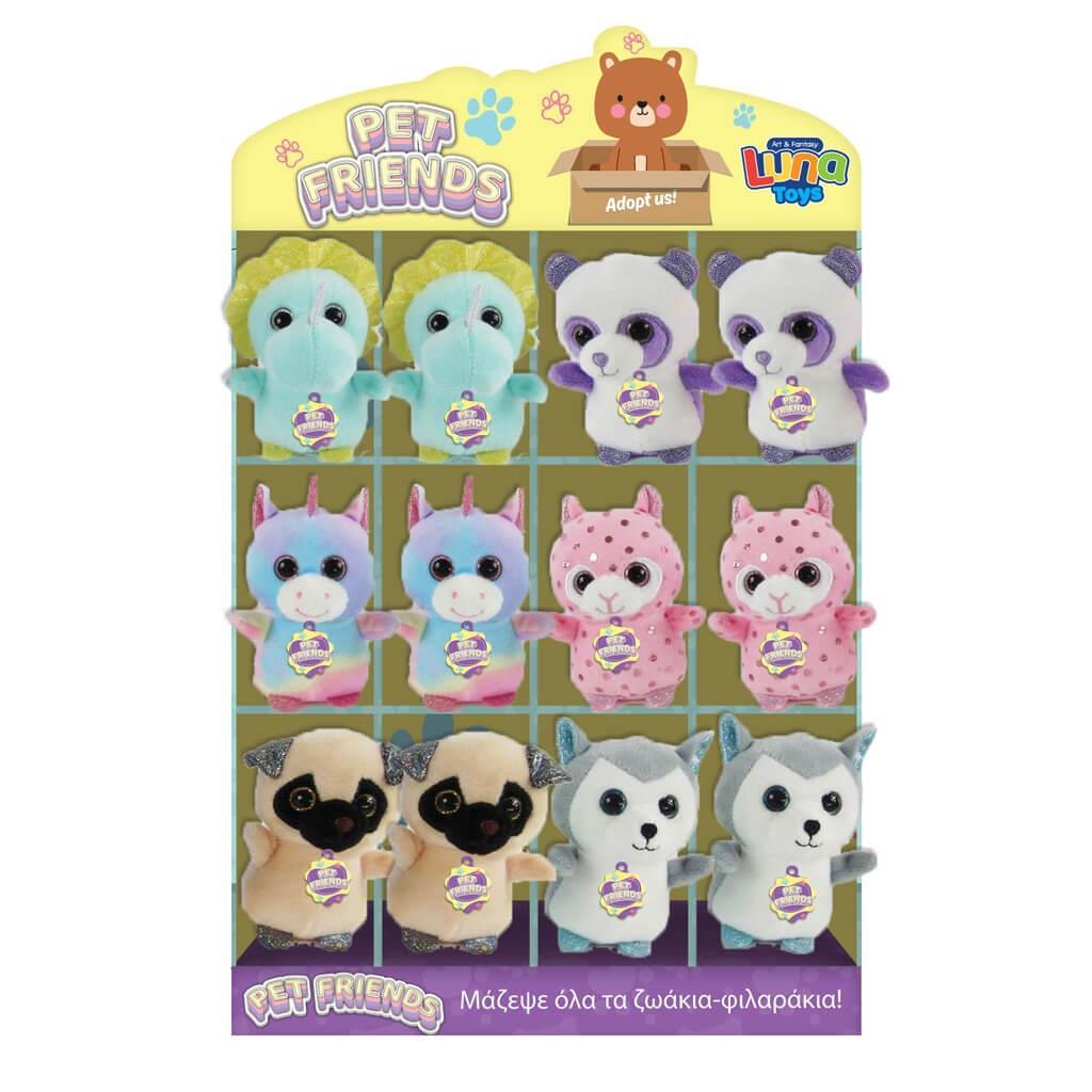 Λούτρινο Ζωάκι 12εκ Pet Friends Luna Toys 1 τεμάχιο (623057) - Fun Planet