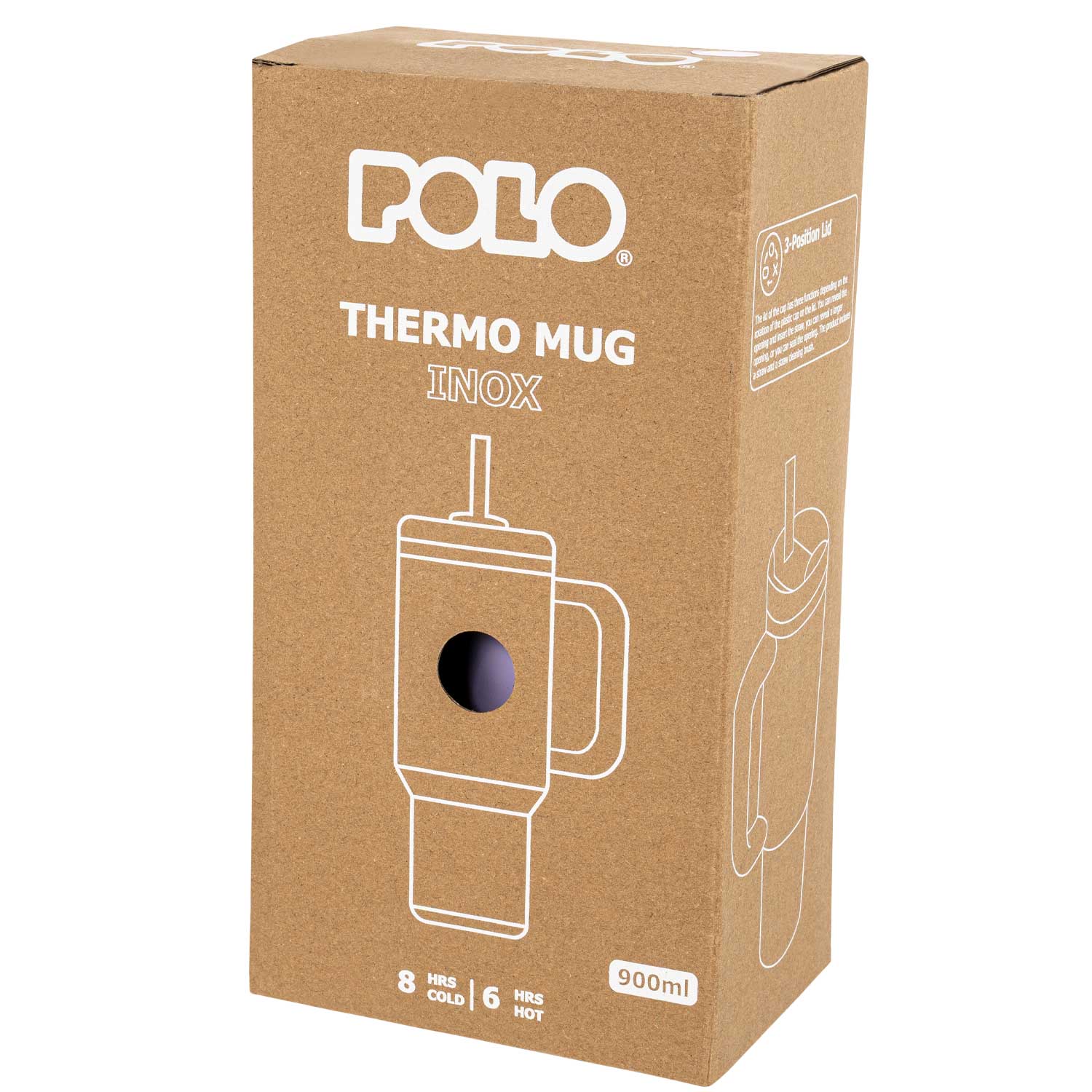 Polo Thermo Mug Inox 900ml Λιλά (949023-4500)