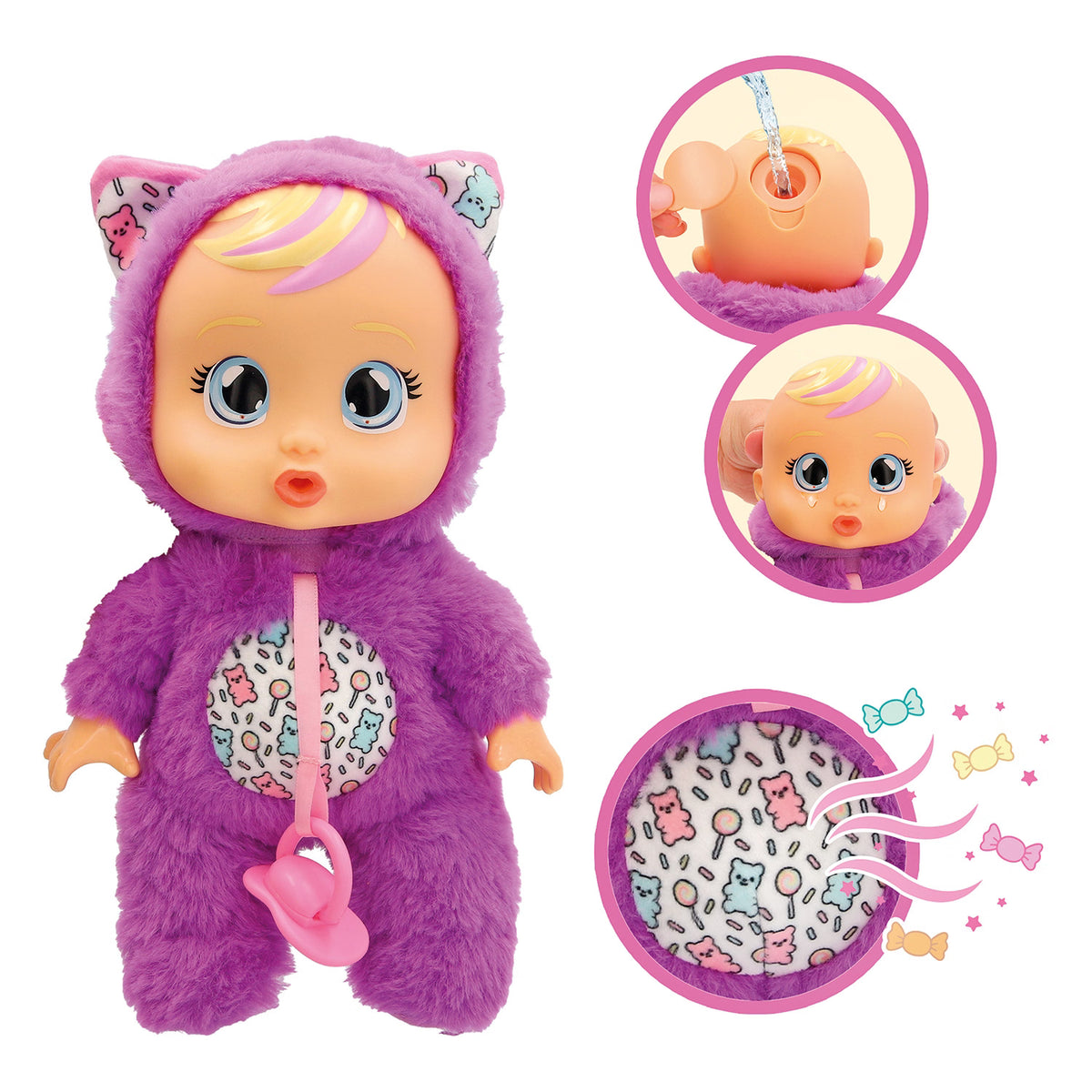 Cry Babies Tiny Cuddles Bunnies Interactive Doll Cries With Real Tears (4104-90853)