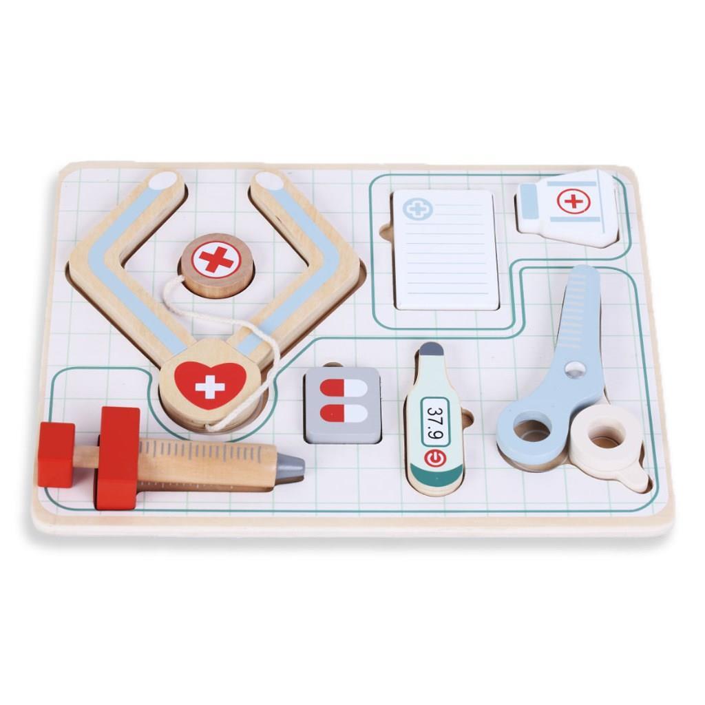 Παζλ Ξύλινο Εργαλεία Γιατρού 7 τεμάχια Luna Toys (622867) - Fun Planet