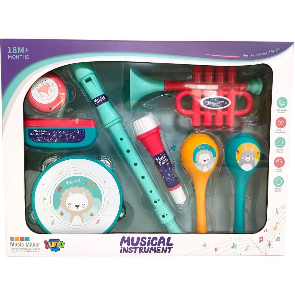 Μουσικά Όργανα Σετ 8 τεμάχια 40x7,8x30,8cm Luna Toys (623220) - Fun Planet