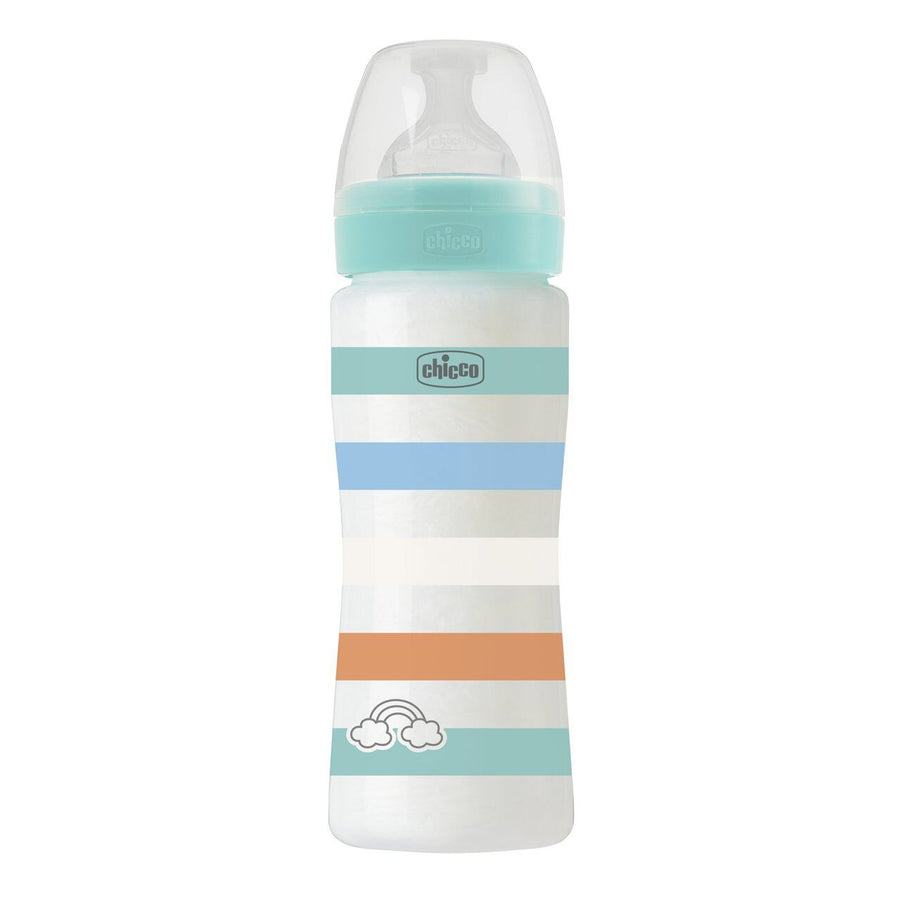 Chicco Πλαστικό Μπιμπερό Well Being Κατά των Κολικών Μπλε 330ml (A60-28637-21) - Fun Planet