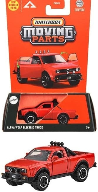 Matchbox Αυτοκινητάκια Moving Parts Με Ανοιγόμενα Μέρη Alpha Wolf Electric Truck (JBW64)