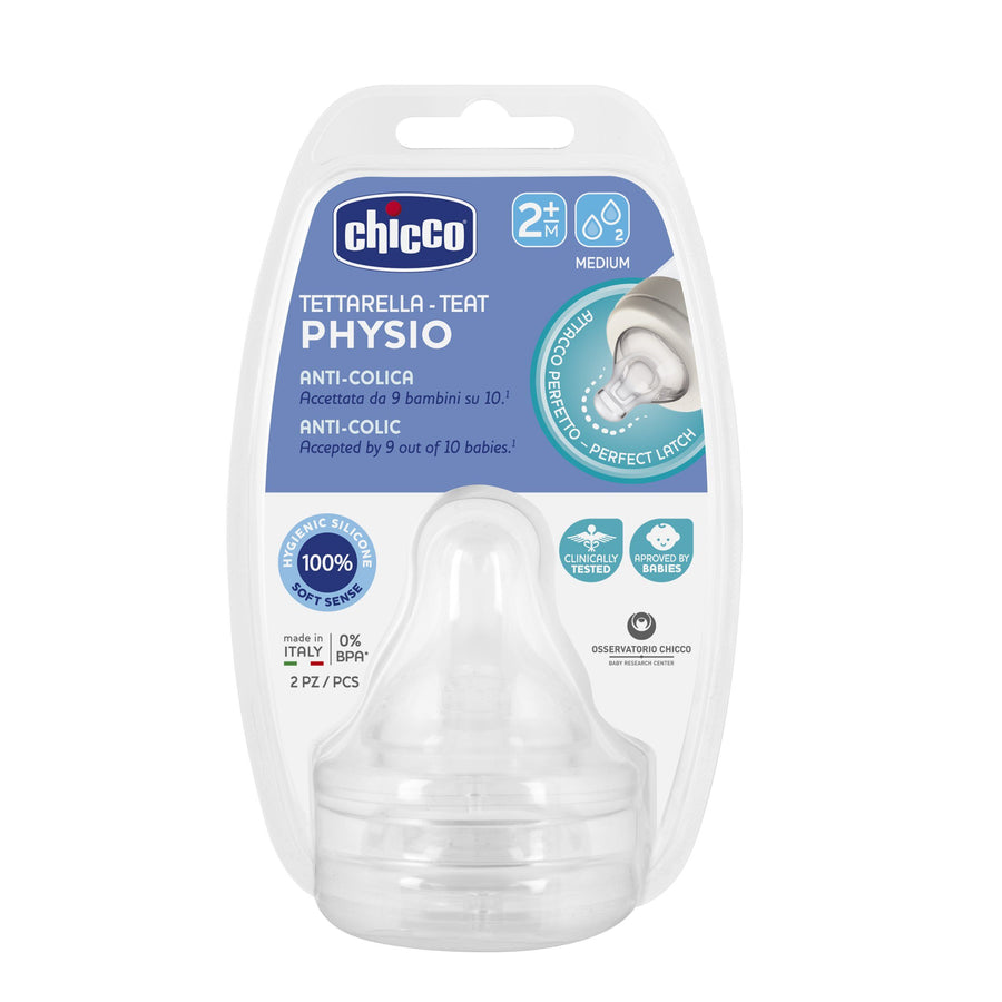 Chicco Θηλή από Σιλικόνη Physio Perfect 5 Μέτριας Ροής 2 τεμάχια (B50-20323-00)