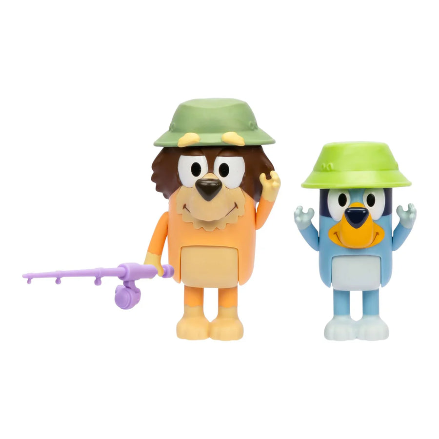 Bluey Φιγούρες Σετ 2 Pack Fishing with Grandad Bluey & Grandad (17650) - Fun Planet