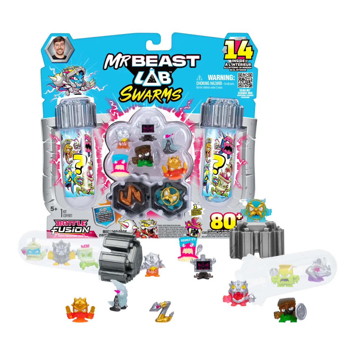 Mr Beast Lab Swarms S4 Mega Lab Φιγούρες Battle Fushion 14 Pack (MBE01000)