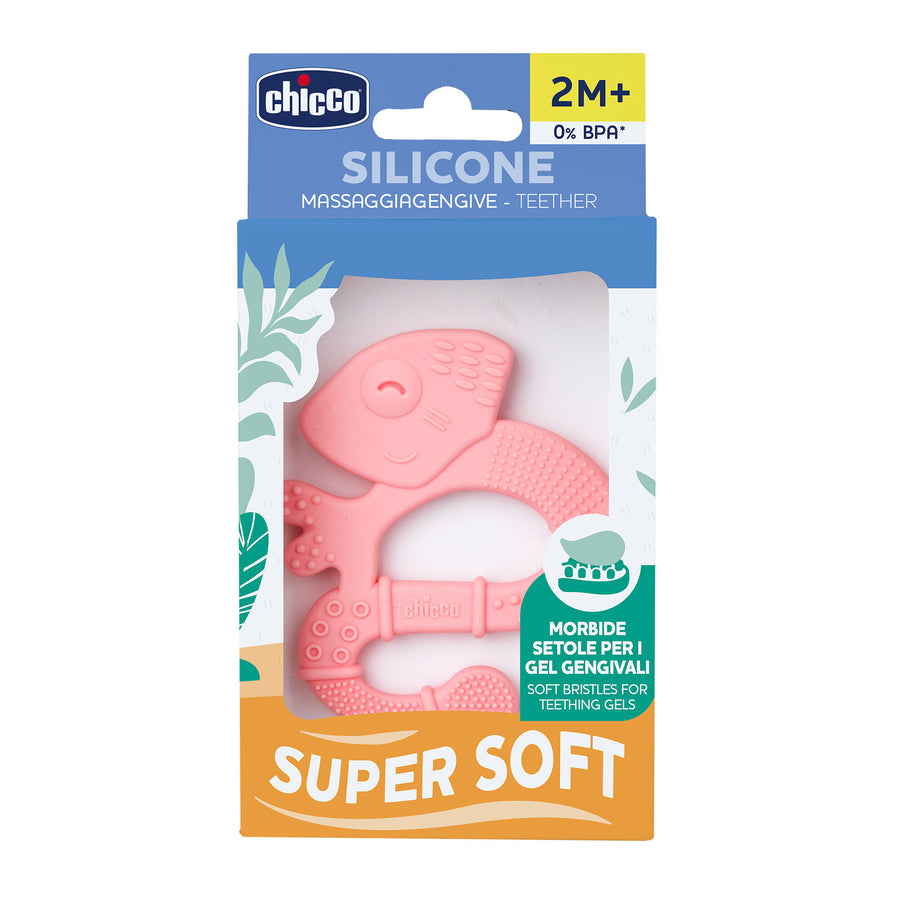 Chicco Βρεφικός Μασητικός Κρίκος Οδοντοφυΐας Σιλικόνης Ροζ (C05-28110-10)