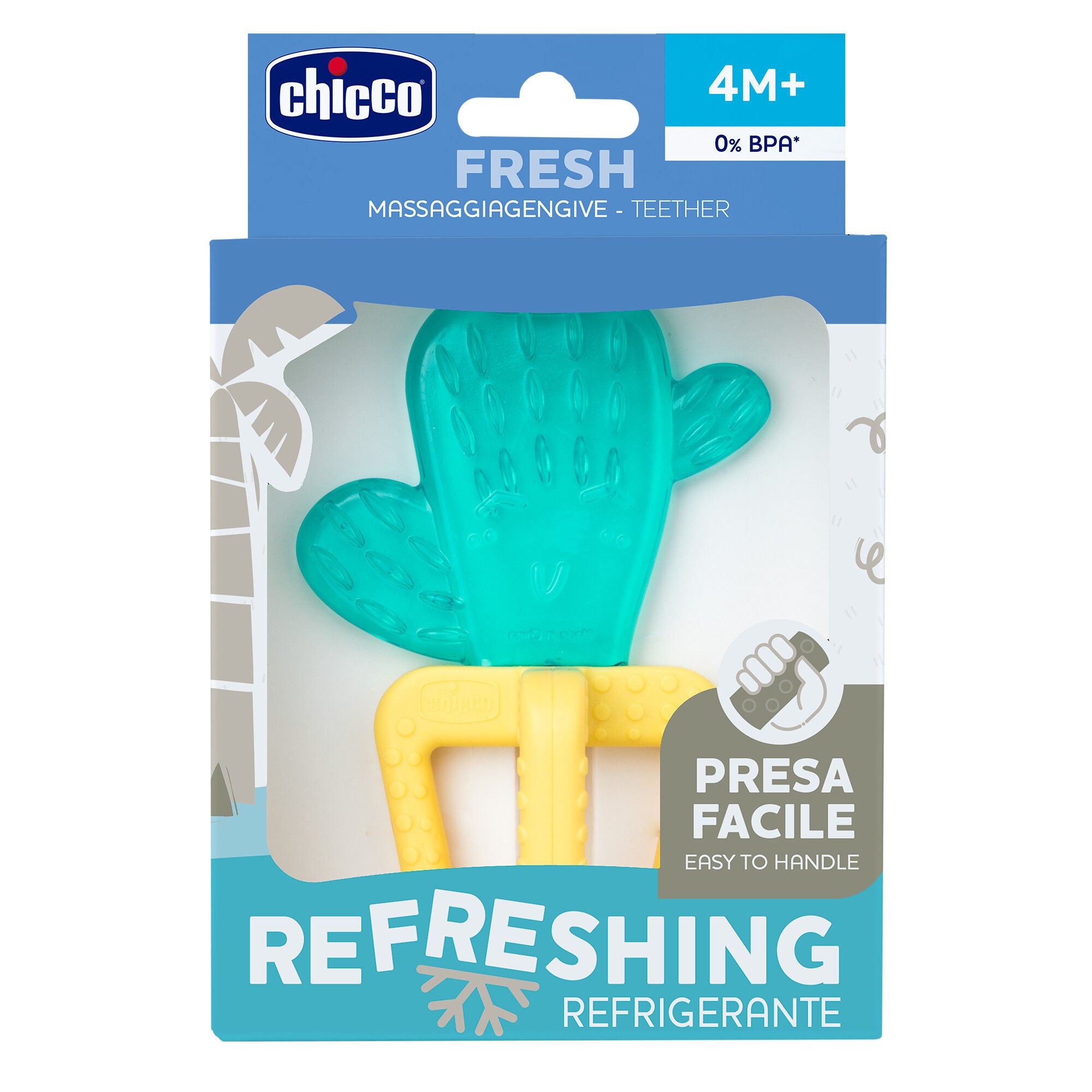 Chicco Βρεφικός Μασητικός Κρίκος Οδοντοφυΐας Σιλικόνης Cactus (C05-28140-30) - Fun Planet