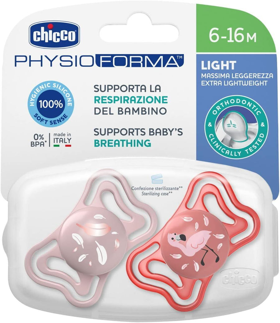Chicco Πιπίλες Light PhysioForma Ροζ 2 τεμάχια (C20-71038-11)