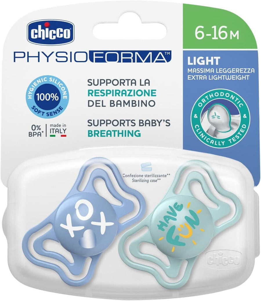 Chicco Πιπίλες Light PhysioForma Σιέλ 2 τεμάχια (C20-71038-21)