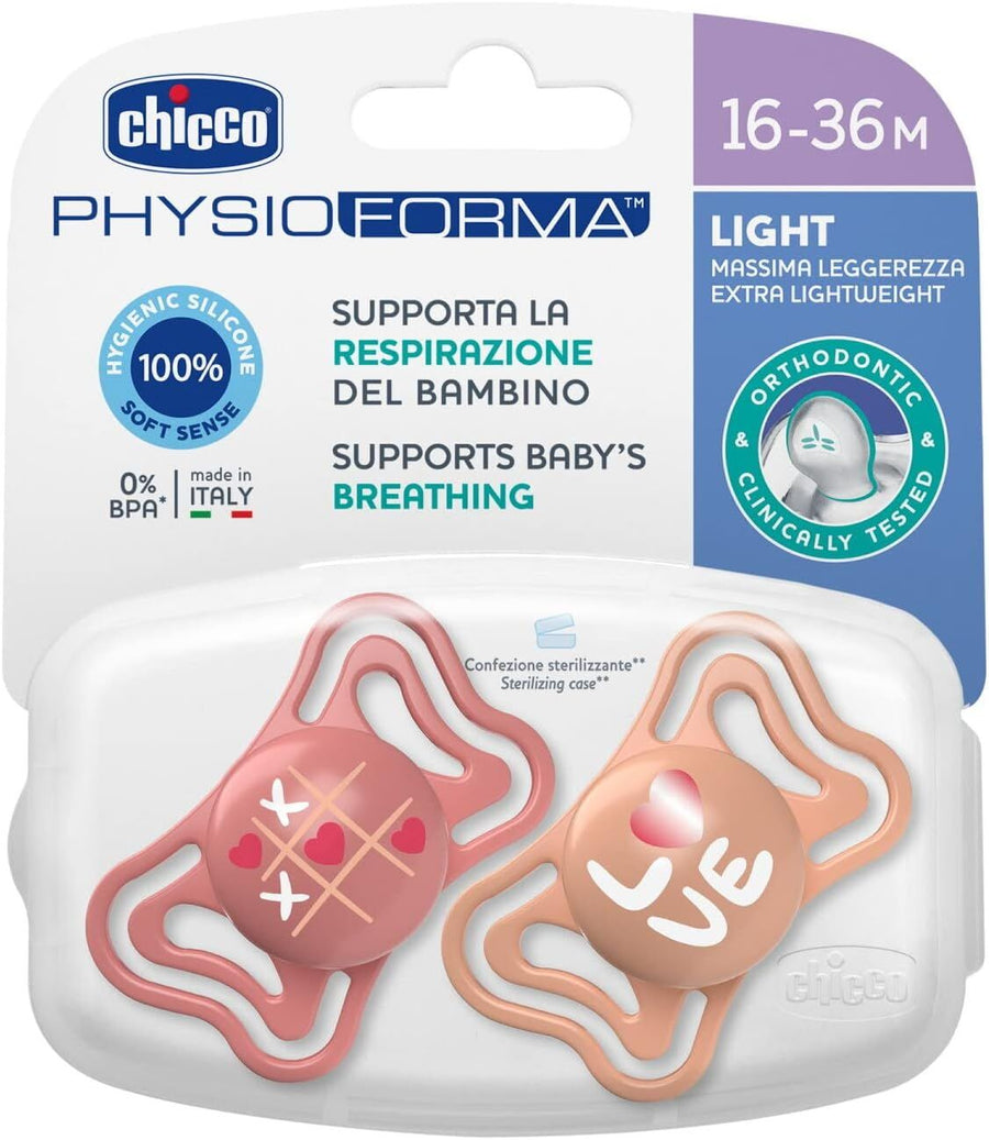 Chicco Πιπίλες Light PhysioForma Ροζ 2 τεμάχια (C20-71039-11)