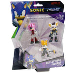 Sonic Prime 3 Pack S1 Collectible Figure 6.5cm Tails - Amy Rose - Rouge The Bat (SON2020) - Fun Planet