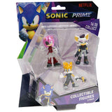 Sonic Prime 3 Pack S1 Collectible Figure 6.5cm Tails - Amy Rose - Rouge The Bat (SON2020) - Fun Planet