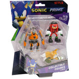 Sonic Prime 3 Pack S1 Collectible Figure 6.5cm Renegade Knucks - Eggforcer - Tails (SON2020) - Fun Planet
