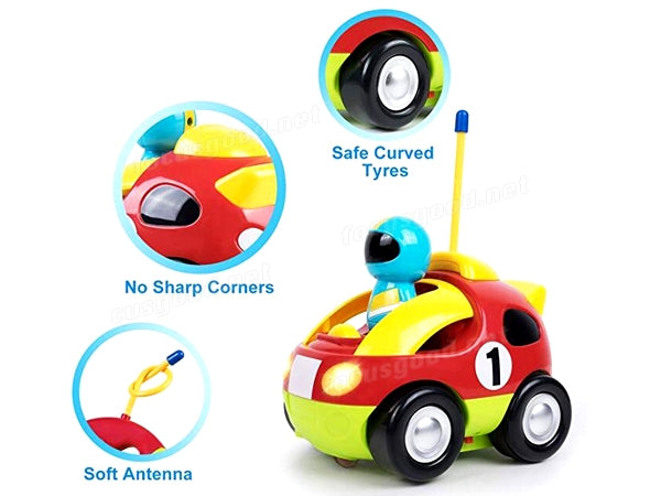 Τηλεκατευθυνόμενο Cartoon Car Όχημα Αγωνιστικό Κόκκινο με Φιγούρα (27899)