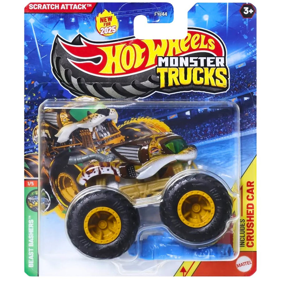 Hot Wheels Oχήματα Monster Trucks Scratch Attack (JDP68) - Fun Planet