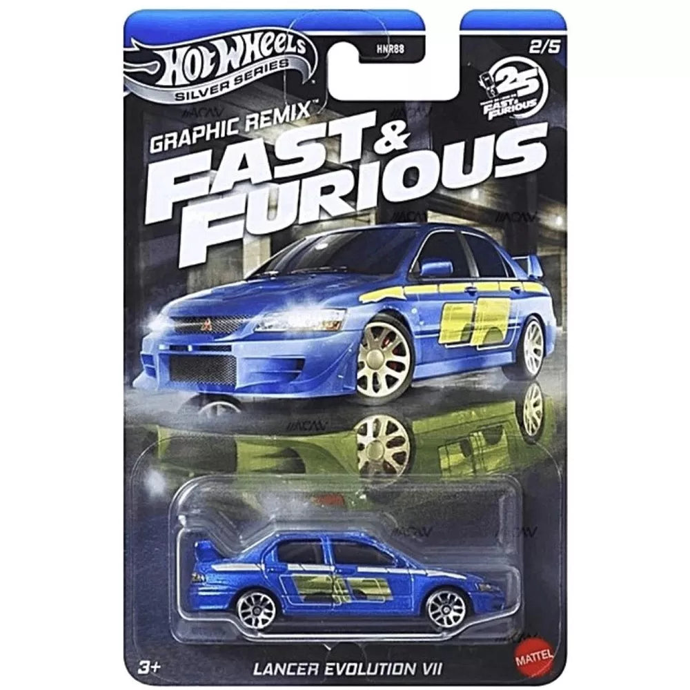 Hot Wheels Silver Series Aυτοκινητάκι Fast & Furious Graphic Remix Lancer Evolution VII (JBY47)