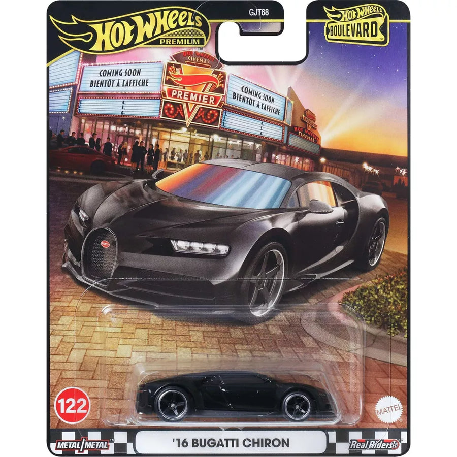 Hot Wheels Premium Boulevard Αυτοκινητάκι Συλλεκτικό '16 Bugatti Chiron (JBL30) - Fun Planet
