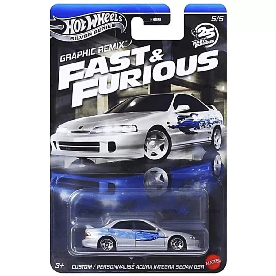 Hot Wheels Silver Series Aυτοκινητάκι Fast & Furious Graphic Remix Custom Acura Integra Sedan GSR (JBY45)