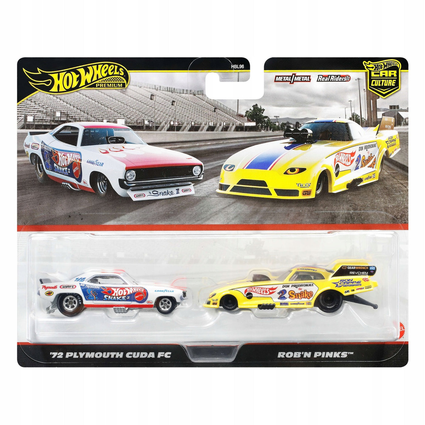 Hot Wheels Premium Car Culture Σετ 2 Αυτοκινητάκια '72 Plymouth Cuda FC & Rob'n Pinks (JBL01) - Fun Planet