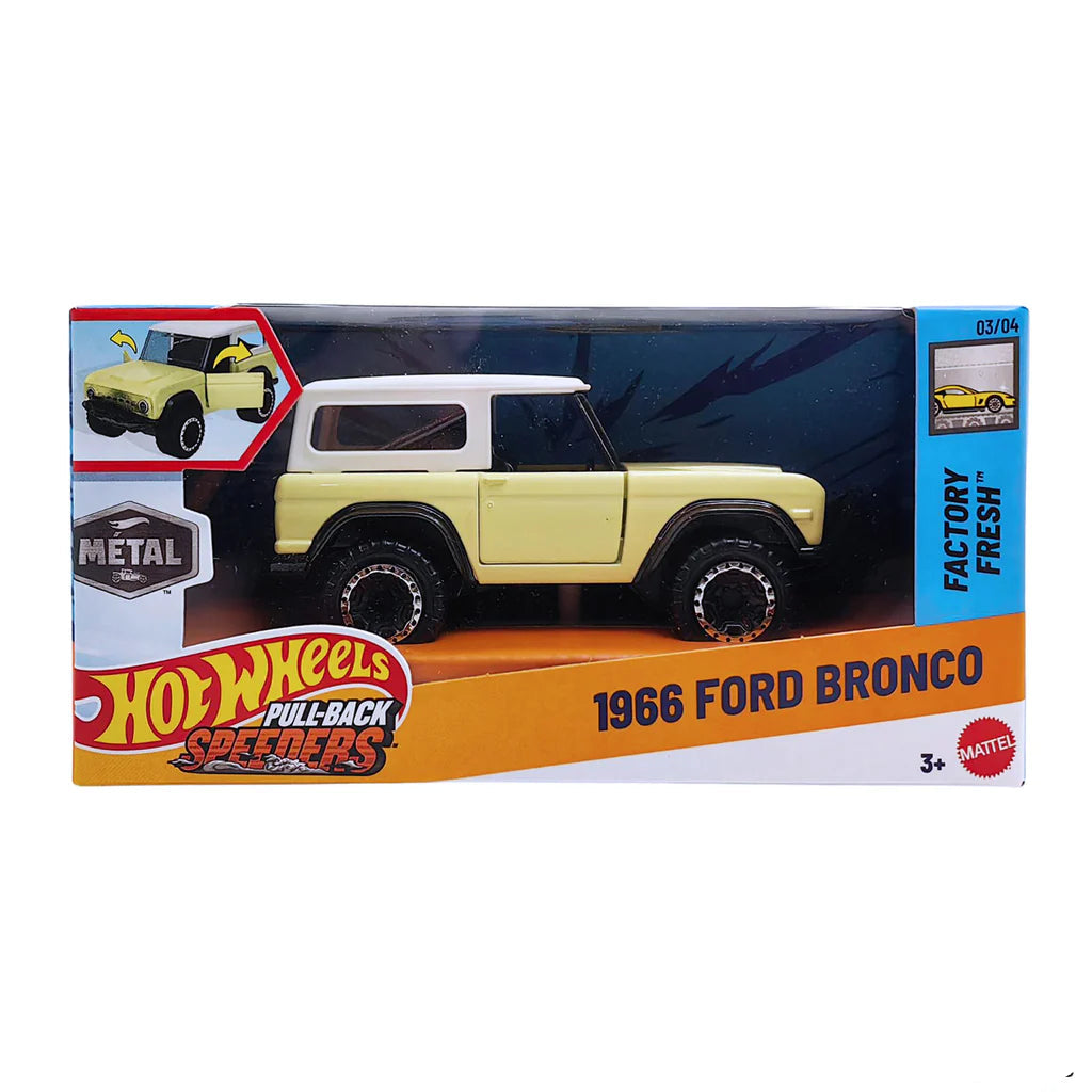 Hot Wheels Aυτοκινητάκι 1:43 Pull-Back Speeders 1966 Ford Bronco (JCL99) - Fun Planet