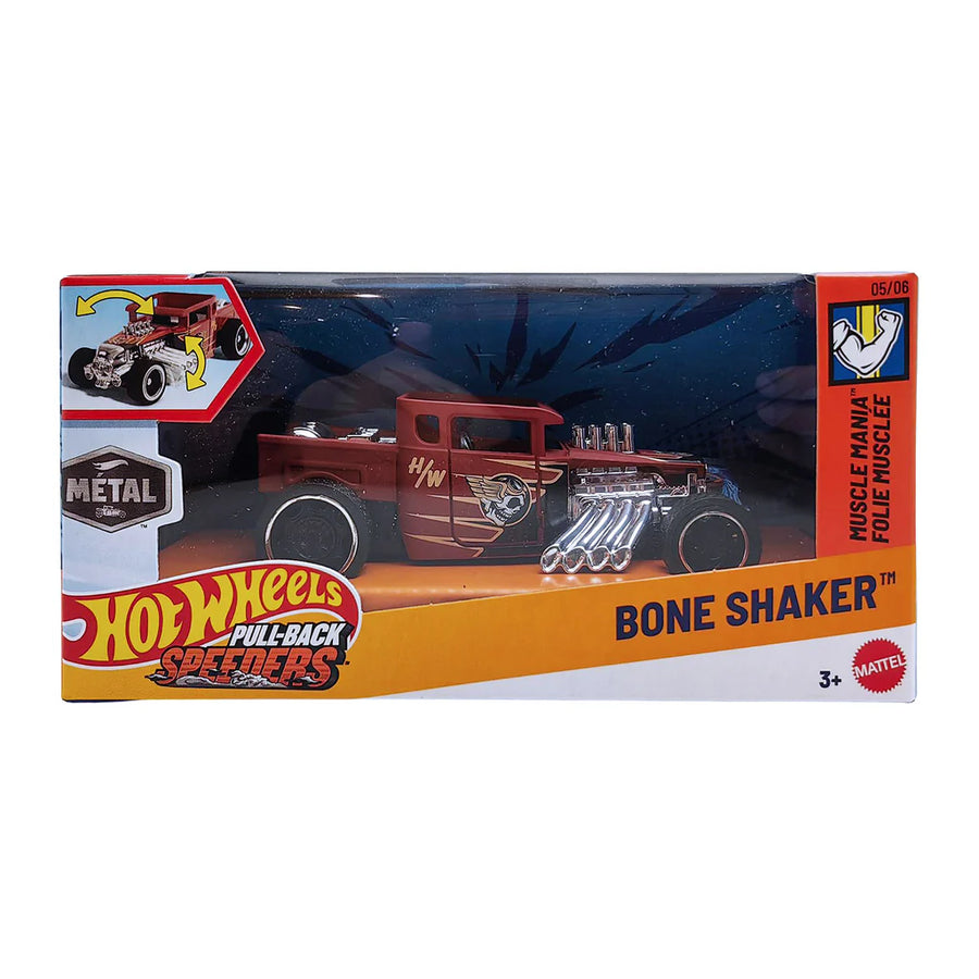 Hot Wheels Aυτοκινητάκι 1:43 Pull-Back Speeders Bone Shaker (HPR87) - Fun Planet