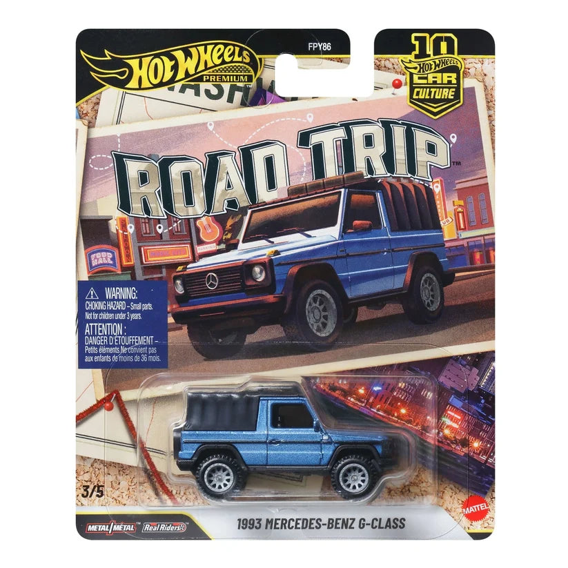 Hot Wheels Premium Car Culture Road Trip 1993 Mercedes-Benz G-Class (JKF38)