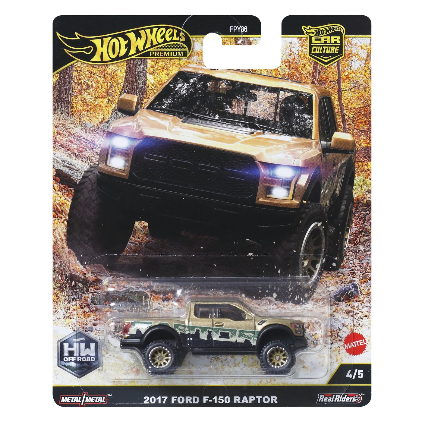 Hot Wheels Premium Car Culture Off Road 2017 Ford F-150 Raptor (JBK70) - Fun Planet