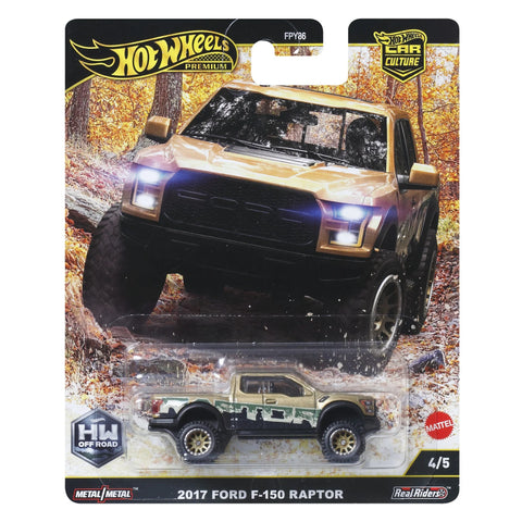 Hot Wheels Premium Car Culture Off Road 2017 Ford F-150 Raptor (JBK70)