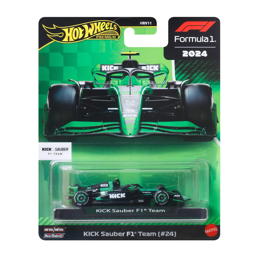 Hot Wheels Premium Formula 1 KICK Sauber F1 Team #24 (JBM23)